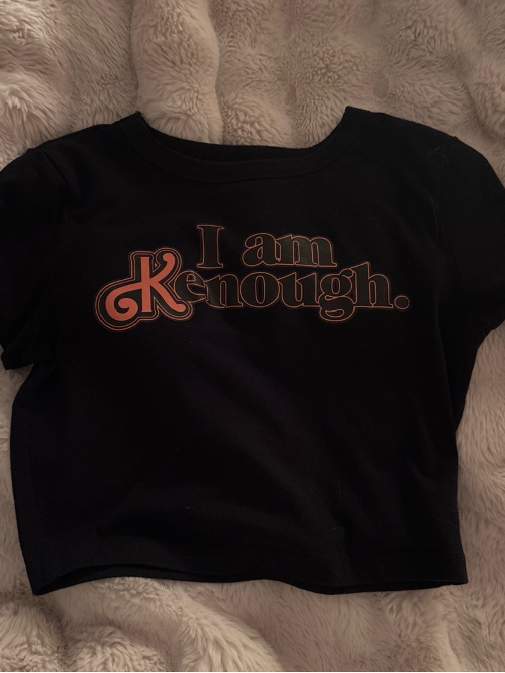 Kids Black Graphic Tee - "I Am Kenough."